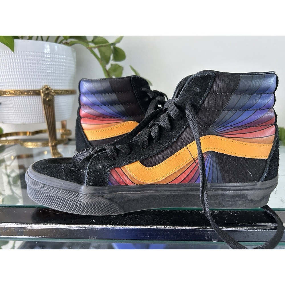 VANS Sk8-Hi Reissue Refract Skate Shoes Men's 5/Women's 6.5 Black Suede Multi - Picture 4 of 9